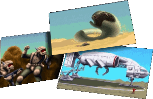 Dune II: Light Infantry, Sand Worm And Carryall